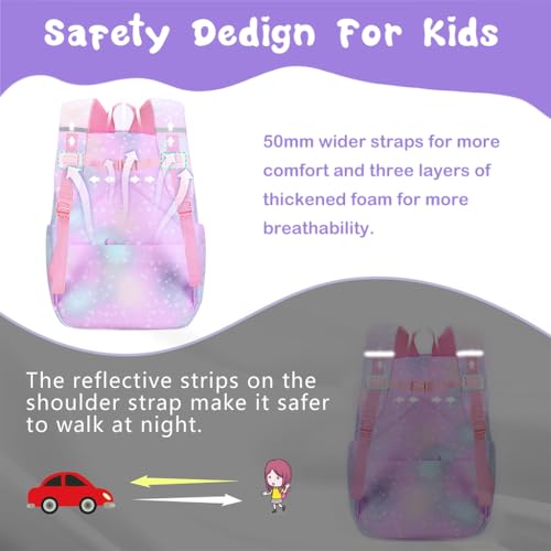 PALAY® School Backpacks For Girls Gift Kids 6-12 Years Old Pink 2 PCS PALAY® School Backpacks For Girls Gift Kids 6-12 Years Old Pink 2 PCS
